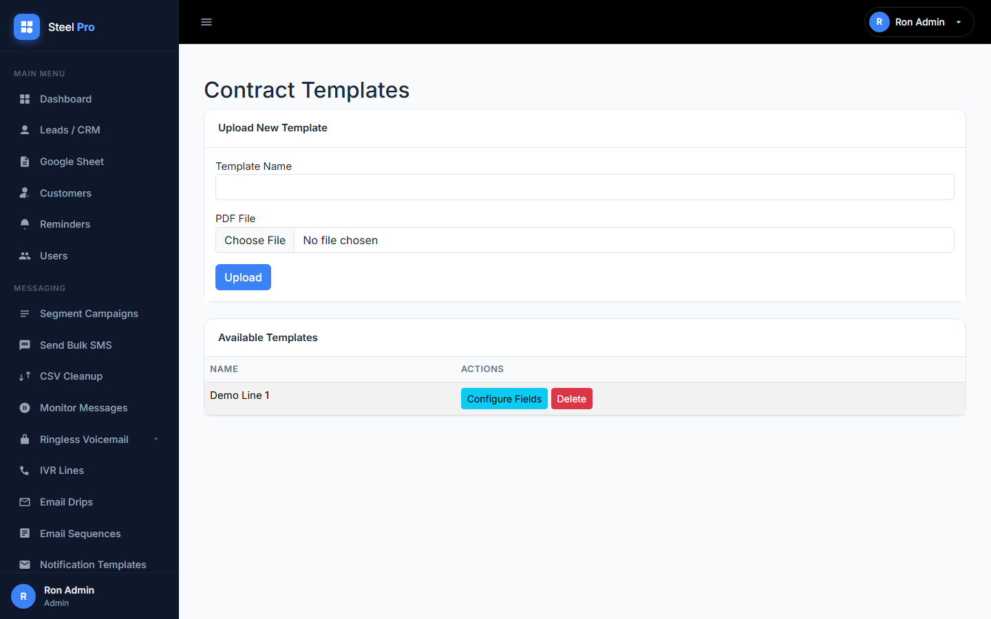 Contract templates