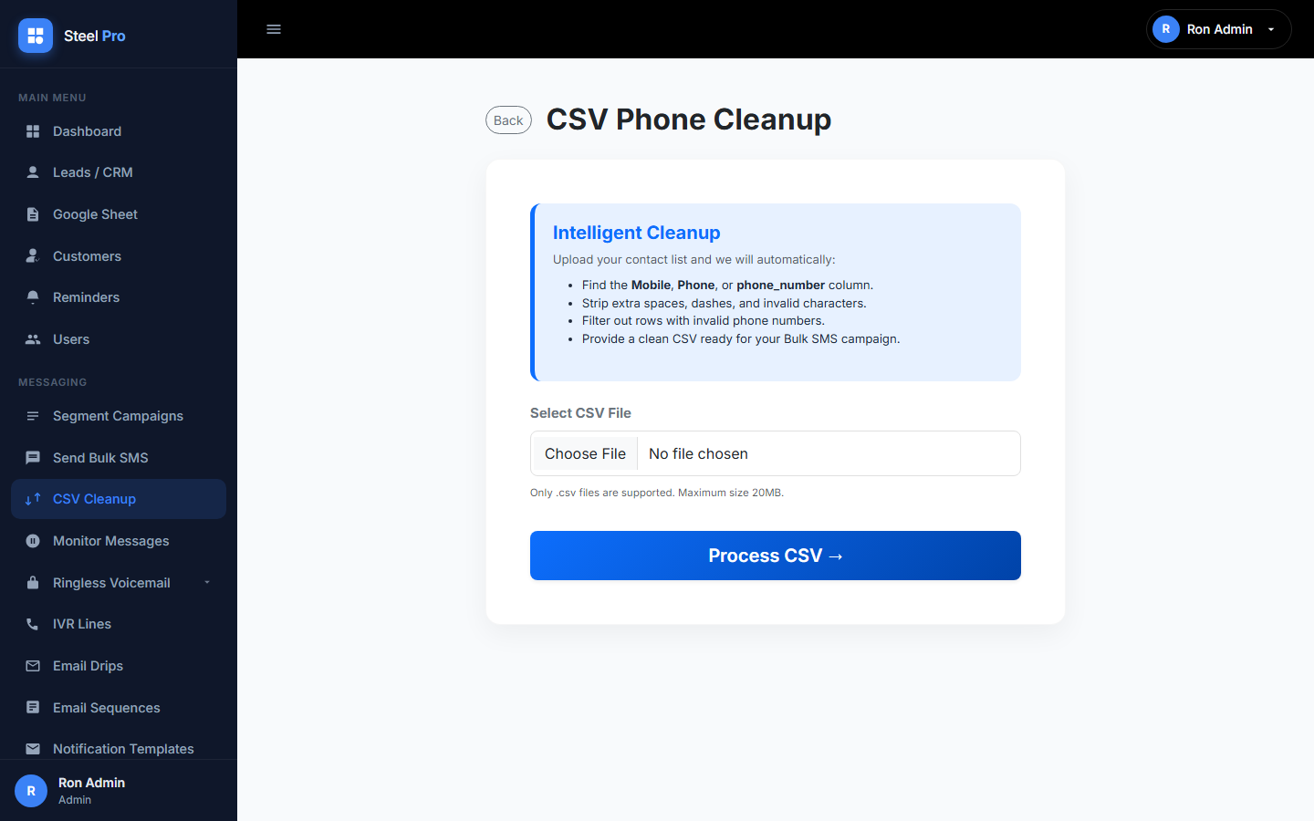 CSV Cleanup