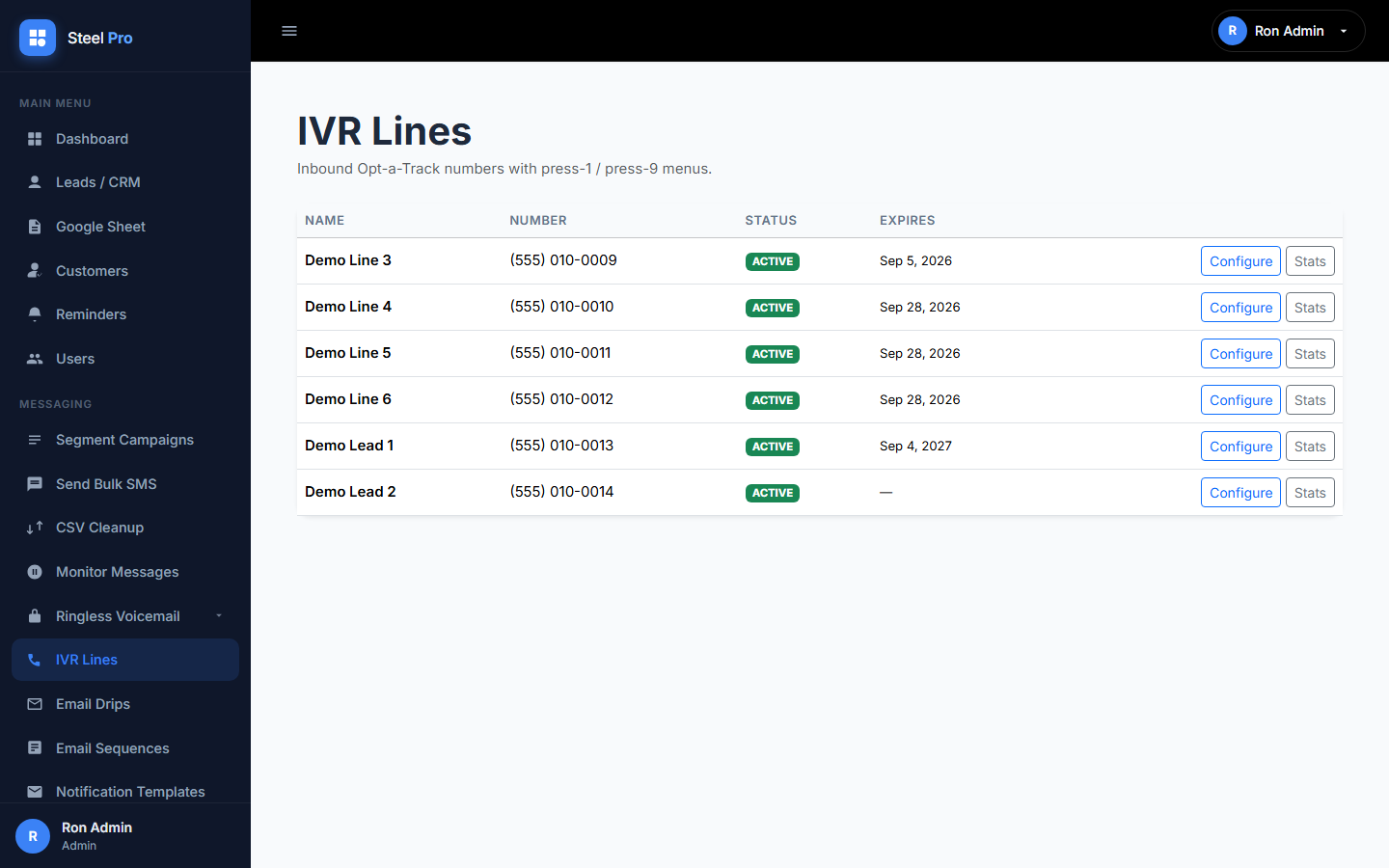 IVR Lines